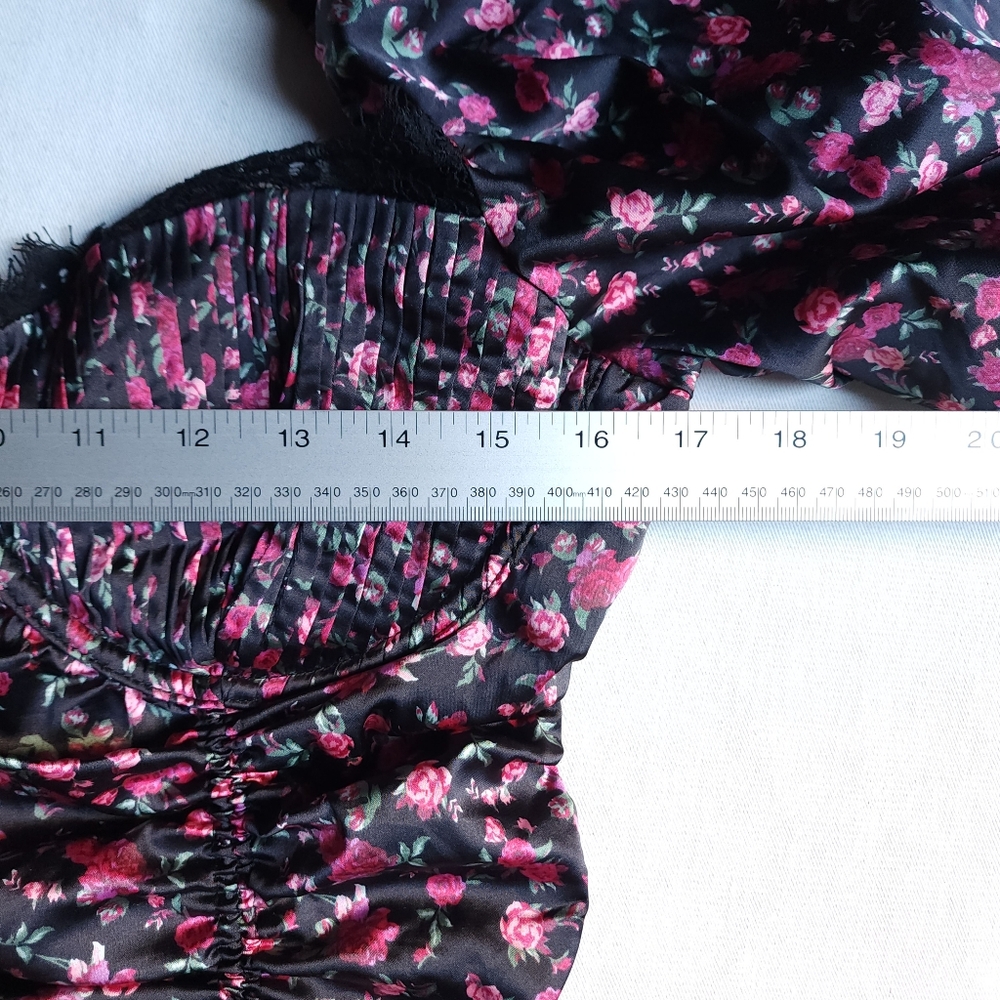 For Love And Lemons Melrose Satin Ruched Mini Dress Pin Up Girl Cocktail - Picture 10 of 12